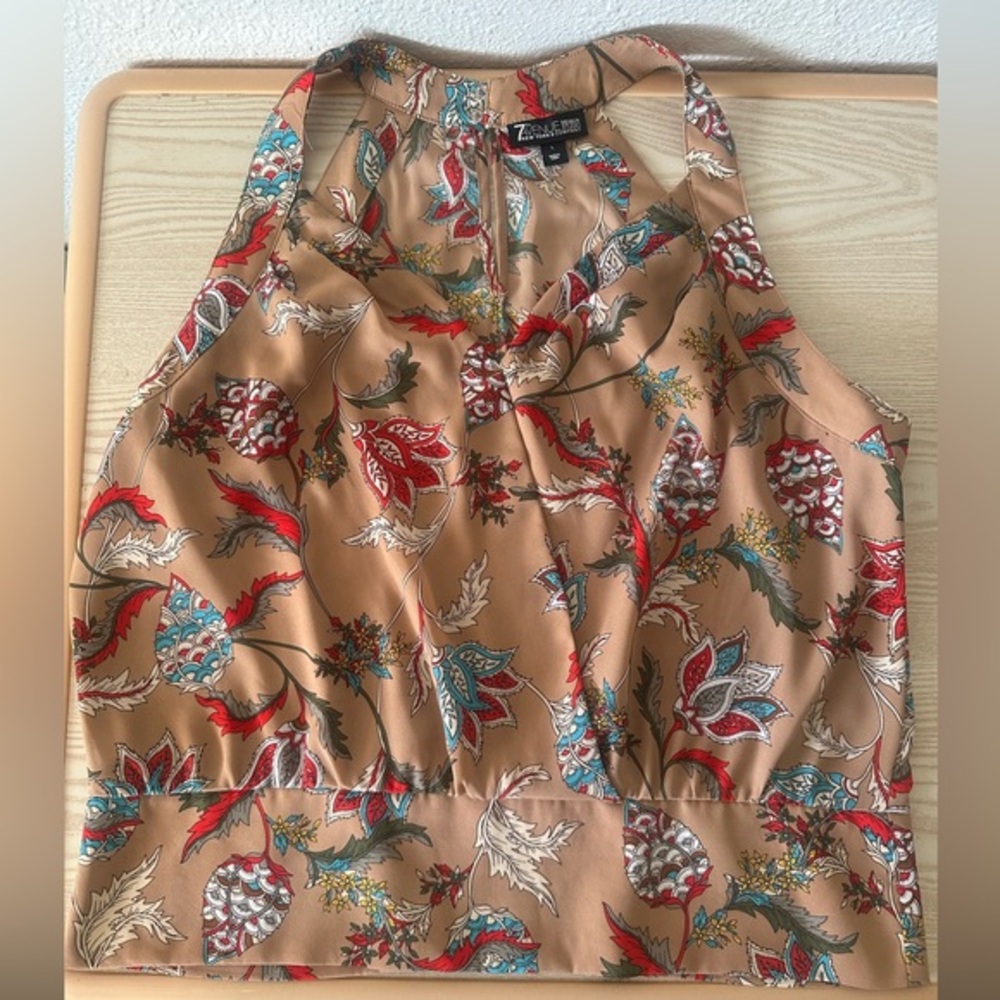 New York & Company Multicolor Floral Blouse
